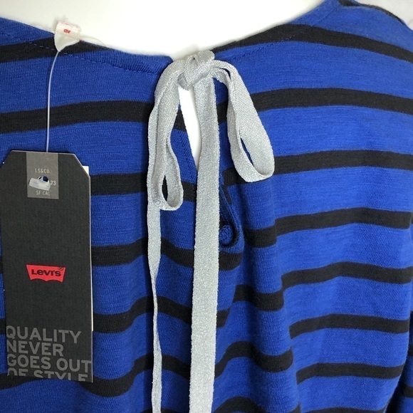 Levi’s blue and black long sleeve top, NWT medium - Picture 6 of 9